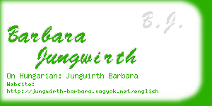 barbara jungwirth business card